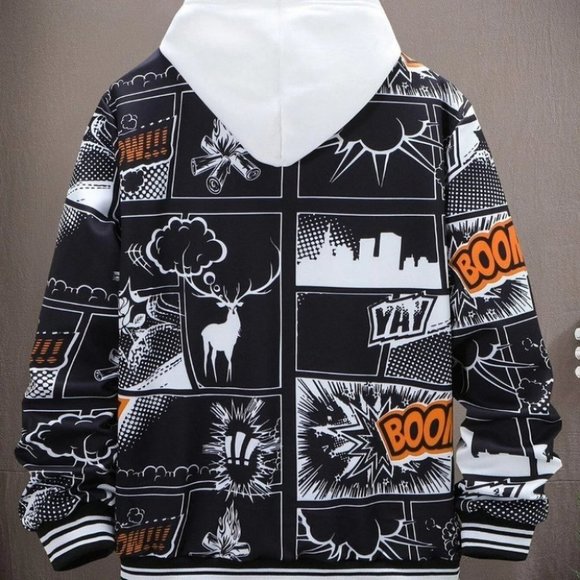 Black Mens Bomber Jacket - Picture 3 of 7